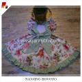 JannyBB sweet green floral printed apron dress